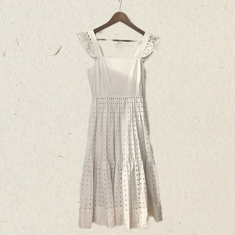 NWOT Tanya Taylor White Eyelet Dress Size 0